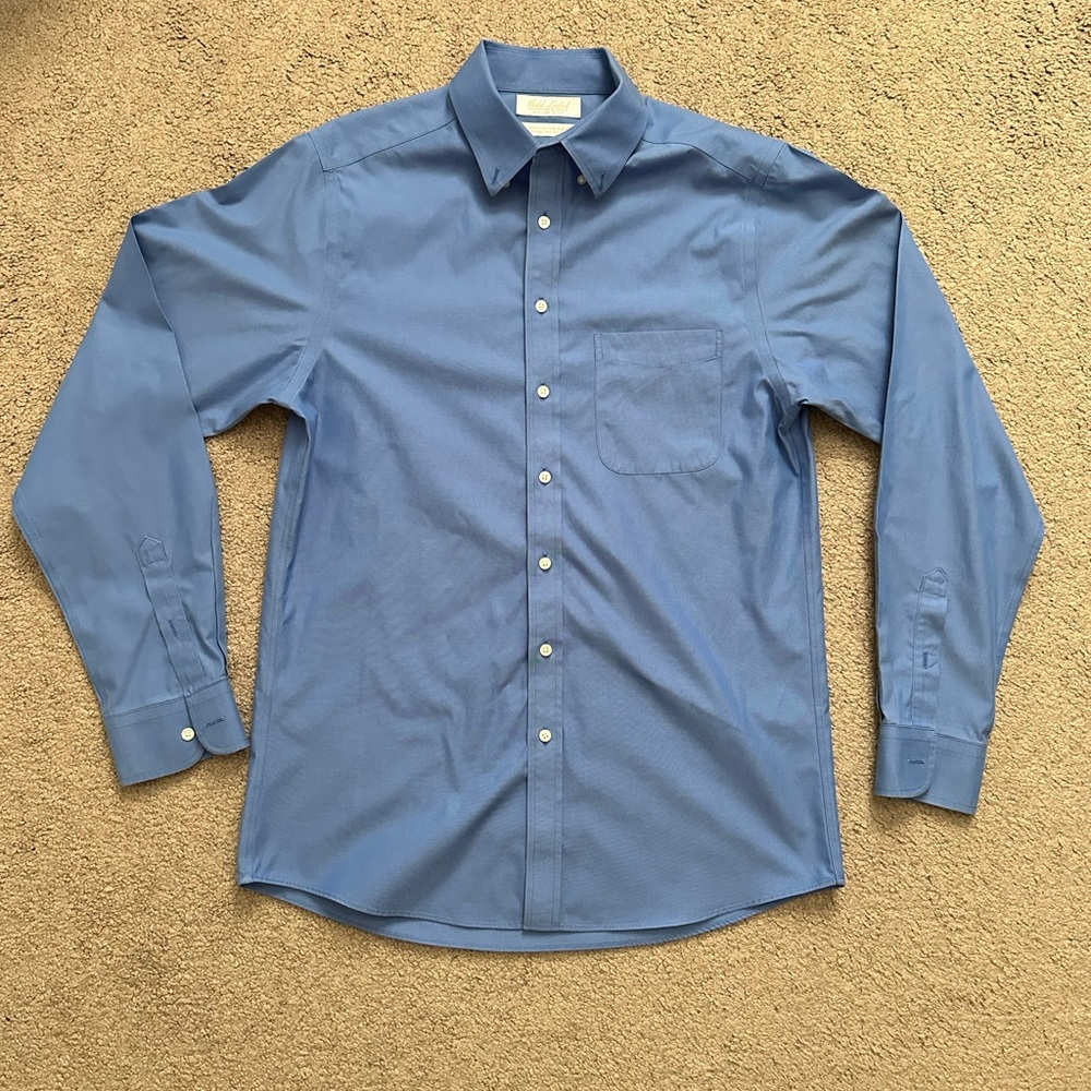 Gold Label Roundtree & Yorke Slim Fit Blue Dress Shirt 16/35